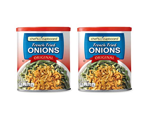 Chef's Cupboard French Fried Onions Toppings for Salads, Burgers, Casseroles - 2 Pack (6 oz.)