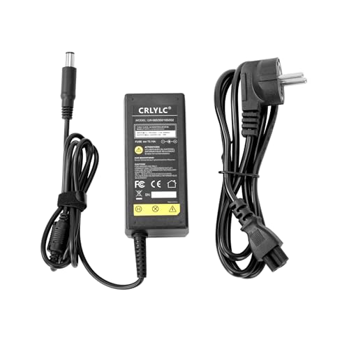 CRLYLC 65W 18.5V 3.5A HP Ladekabel Laptop Netzteil für HP EliteBook 2530P 2540P 2560P 2570P 2740P 2760P 6930P 8440P 8470P 8530P 8540P 8560P Compaq CQ42 CQ56 CQ57 CQ62 Notebook Ladegerät 7.4-5.0mm