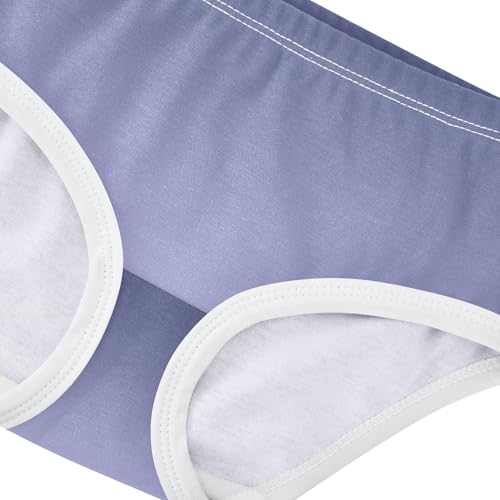 Joisal Noble Blue Lavender Gradient Girl Panties Cute Toddler Underwear Floral Cotton Pattern Briefs Kids Undies 2t4
