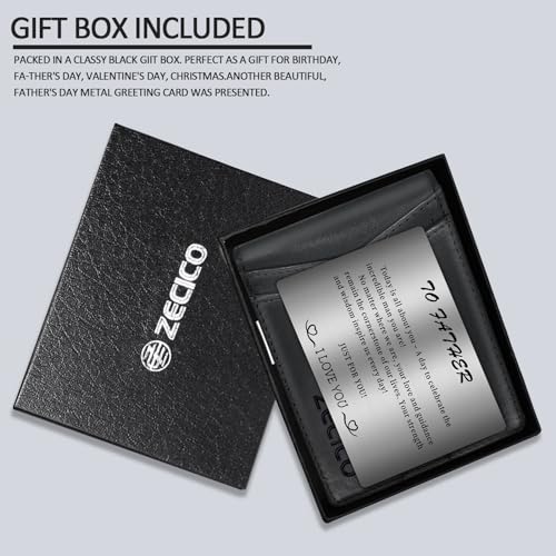 Slim Front Pocket Wallet with Money Clip, 12 Card Slots, RFID Blocking with airtag-pocket/Fathersday-card Gift for men (Classic black)2