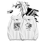 よふかし グッズ 七草ナズナ パーカー スウェットパーカー プルオーバー 長袖 秋服 冬服 カジュアル おしゃれ 柔らかい 快適 通勤 通学 日常着 男女兼用 非公式 (L,厚手,ホワイト3) [並行輸入品]