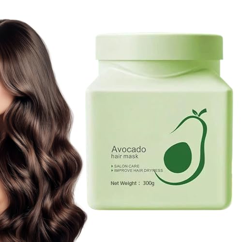 Avocado-Haarmaske Für Intensive Pflege 300 G | Haarmaske Feuchtigkeit | Spliss-Reparatur, Hydratisiert, Glatt | Schönheits- Und Körperpflegeprodukte Für Frauen, Familie, Mutter, Ehefrau, Freundin