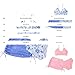 Cute Bathing Suits for Girls 3 Piece Floral Print Bikini Set with Mesh Skirt Cover Up Kids High Waisted Ruched Swimsuits Tween 2026 Y2k Beach Outfits Fashion Preppy Clothes Pink Size 9-10 Years