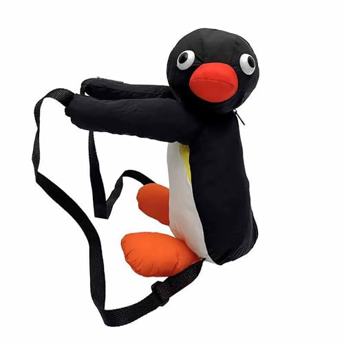 sunaeset Mochila de pingüino de felpa para niñas, mini mochila de animales de peluche kawaii, novedosa mochila divertida para adultos, regalos de pingüino cosas lindas, Negro -, conventional, Mochila