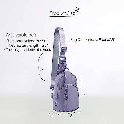 Image of ODODOS Sling Bag with Adjustable Straps Crossbody Chest Bag Lightweight Backpack for Casual Traveling Hiking