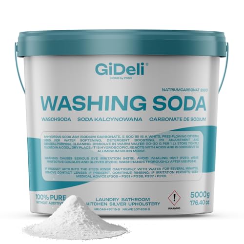 Soda de lavado, 5 kg, carbonato de sodio NA2CO3, detergente calcinado en cubo