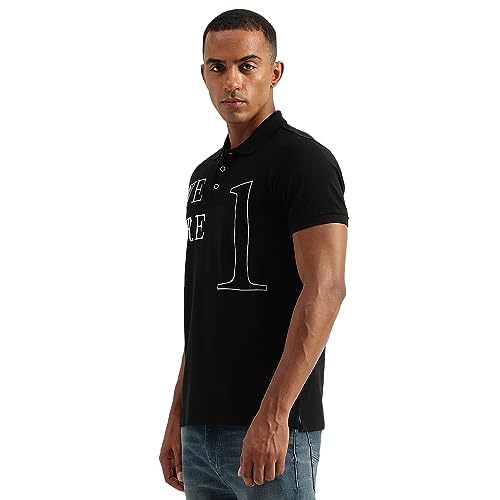 Image of United Colors of Benetton Men's Regular Fit Polo Collar Embroidery Tshirts