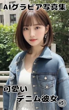 AI gravure photo collection cute denim girlfriend (Japanese Edition