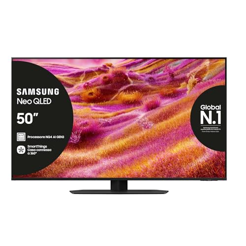 Samsung Smart TV 50'' QE50QN94FATXZT Neo QLED 4K Mini LED, NQ4 AI Gen3 Processor, 4K AI Upscaling Pro, Glare Free, Motion Xcelerator 165Hz, Dolby Atmos & OTS Lite, NeoSlim Design, 2025, 50"