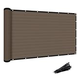 FLORALEAF 8' x 200' Brown Privacy Screen Fence Windscreen Mesh Shade Net Cover Heavy Duty Fencing 90% Blockage for Outdoor Wall Garden Yard Backyard - Custom Size Available