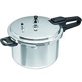 IMUSA USA A417-80401 Aluminum Stovetop Pressure Cooker 4.2Qt, Silver