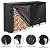 HONEST OUTFITTERS 6ft Firewood Rack Cover, Heavy Duty Waterproof 600d Oxford Outdoor Firewood Storage Cover with Zipper and Openable Front Flap, Cover Only