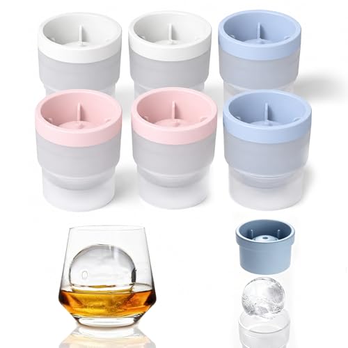 Molde de 6 esferas de hielo de silicona con tapas miniatura 1