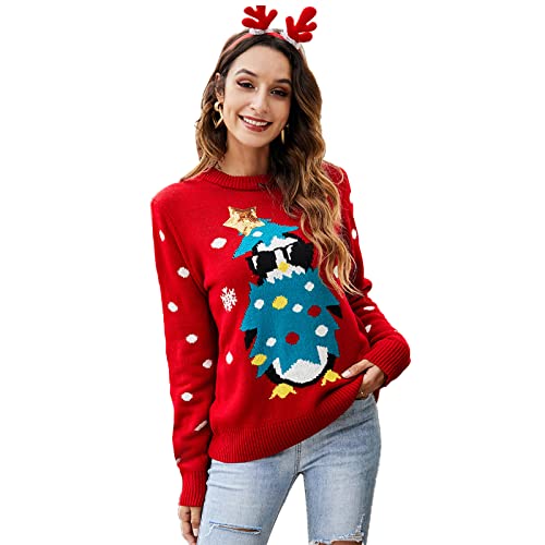 Sudadera de Navidad para mujer con estampado festivo, el regalo perfecto de invierno.