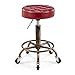 Stołek na kołach Taboret Retro Makeup Stołek Barbershop Beauty Stool 360 ° Rotacja Punik Skórzana okrągła jadalnia stołek piękno manicure stołek salon buta zmienia stołek dekoracyjny meble,czerwony