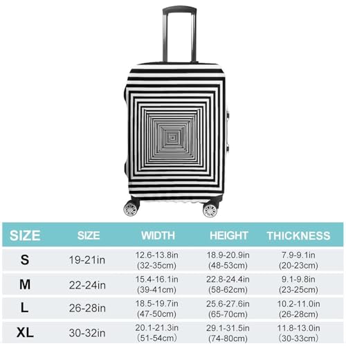 Infinite Maze Spinning Hypnotic Geometric Luggage Covers Washable Travel Suitcase Cover Elastic Baggage Protector2