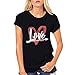Imagen de Camiseta para mujer con estampado de San Valentín para parejas como regalo romántico con manga corta diseño a juego