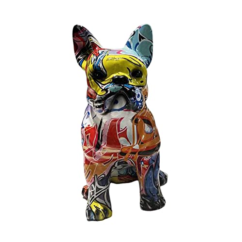 perfk Résine de Statue de français d'art de Graffiti de Couleur d'éclaboussure pour la décoration extérieure d'intérieur à la Maison