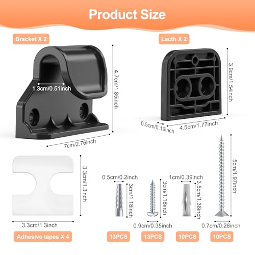 image for EZIGO Retractable Baby Gates Replacement Parts, Full Set Wall Mounting