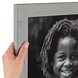 ArtToFrames 12x24 inch Weathered Barnwood in Saturated Grey Wood Picture Frame, WOMSM-ECO150-GRY-12x24