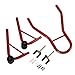 Safstar Motorcycle Stand Sport Bike Front Fork Lift Front Swingarm Lift Head Front Forklift for Auto Bike Shop, Red