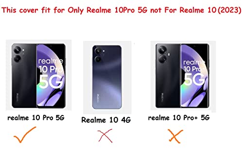 Image of COVERBLACK Rubber Silicone Back Cover for Realme 10 Pro 5G - Transparent