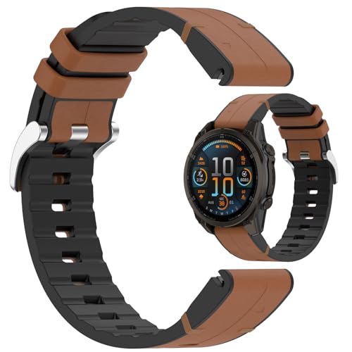 AWADUO Garmin Fenix 8 Pro Microled 51mm/8 Pro Amoled 51mm�Ή� �����p�V���R���r���v�o���h �\�t�g�ŏ�v(26mm/�u���E��)