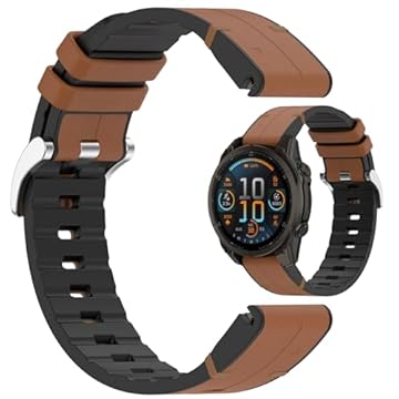 AWADUO Pulseira de substituição para relógio de pulso Garmin Fenix 8 Pro Microled 51mm/8 Pro Amoled 51 mm, macia e durável (26 mm/marrom)