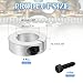 MECCANIXITY Bore 28 mm Single Split Shaft Collar 48 mm OD 15 mm Thickness Aluminum Alloy Locking Collar Clamp Style with Set Screw & Hex Wrench for Machine Tools Industry (Silver, Pack of 4)