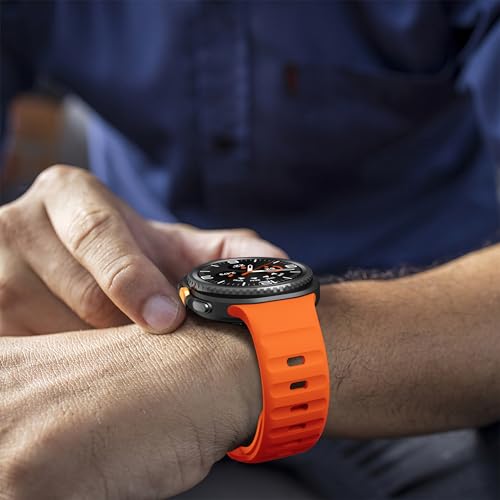 Image of XMUXI Compatible with Samsung Galaxy Watch 9 /8 Strap 44mm 40mm, Silicone Sport Breathable Bands for Galaxy Watch 8 Classic Straps 46mm (No Watch)