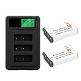 NVVSHND NP-BX1 Battery 1800mAh,Charger,Compatible for Sony RX100 RX1 AS100V WX300 Camera(2 Battery 1 Charger)