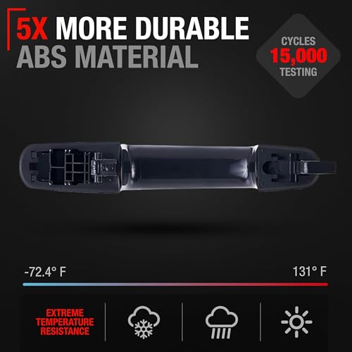 Image of T1A Exterior Front & Rear Driver and Passenger Door Handle and Cover Set - Compatible with 2012-2019 Ford C-Max, Escape, Focus - Textured Black - OEM CV6Z-5422404-DA, AM5Z-17218B08-A, 97670