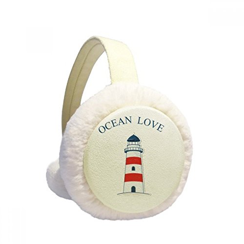 Orejeras de felpa azul Faro de Amor un regalo original de invierno