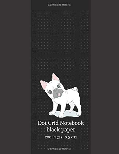 Dot Grid Notebook black paper: Large (8.5 x 11 inches) - 200 Pages Dotted For Gel Pens with number pages |Notebook | College | Black Dotted Sketchbook | Bullet Journal For Writing & Drawing (Volumn 6)