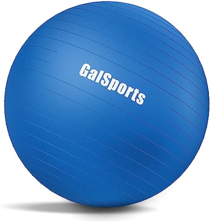 GalSports Yoga Ball Exercise Ball for Working Out, Anti-Burst and Slip Resistant Stability Ball, Swiss Ball for Physical Therapy, Balance Ball Chair, Home Gym Fitness