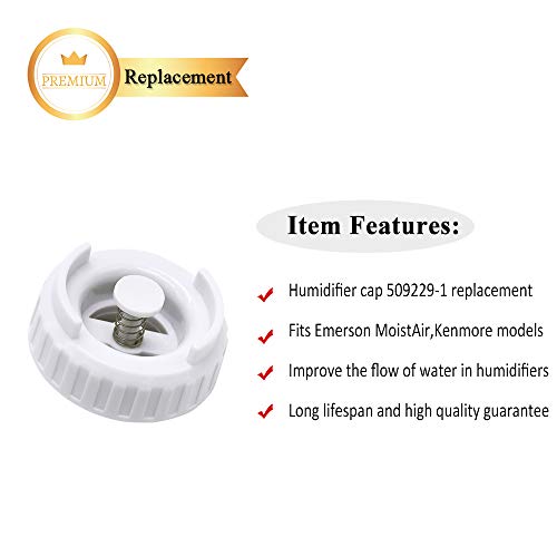 Prime&Swift Relacement Humidifier Bottle Valve Cap 509229-1 822419-2 Valve Caps Humidifier (2 Pack) Replacement Parts 509229-1,822419-2,EMR509229-1,EMR824117 - Thumbnail 6