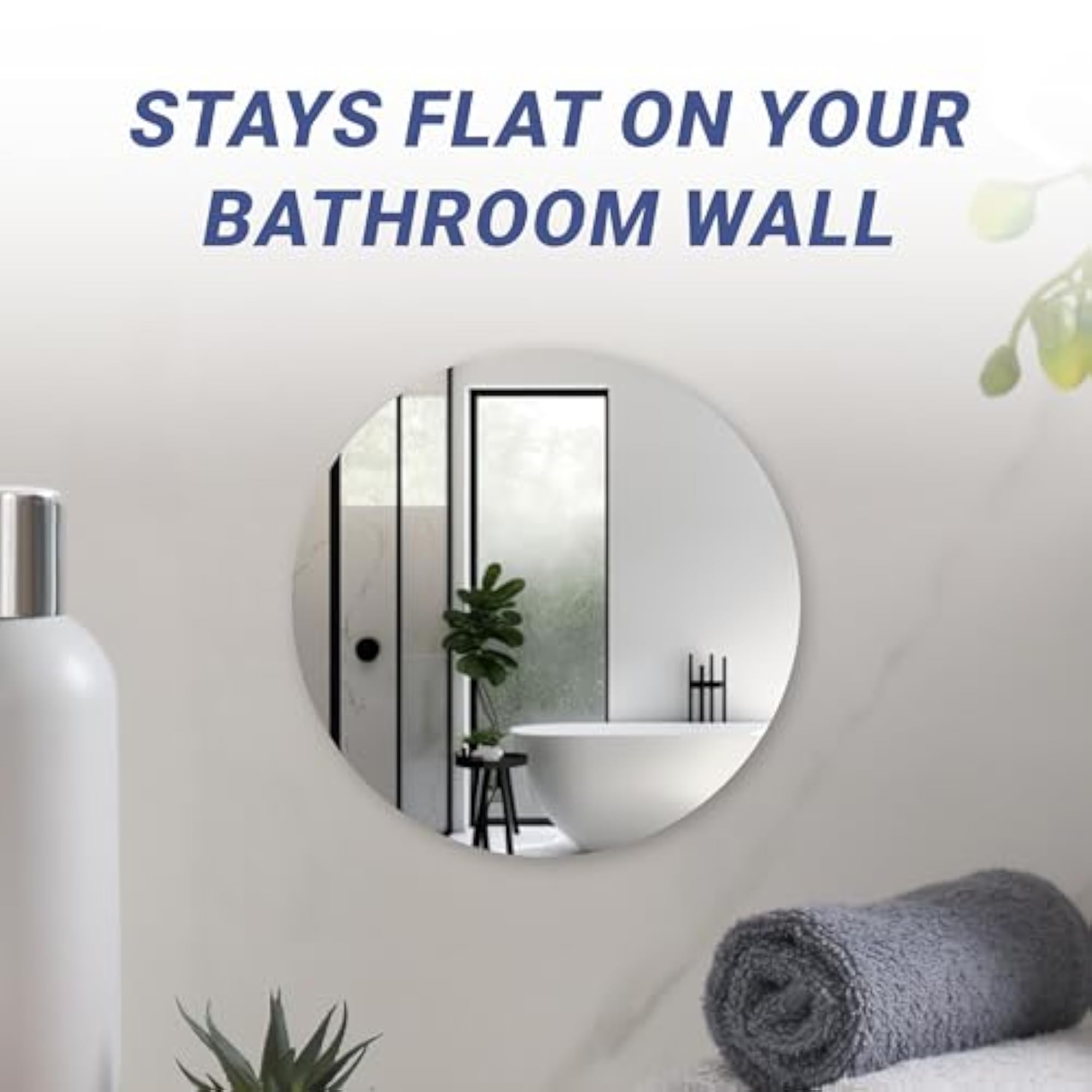 Fogless Shower Mirror with Self Adhesive