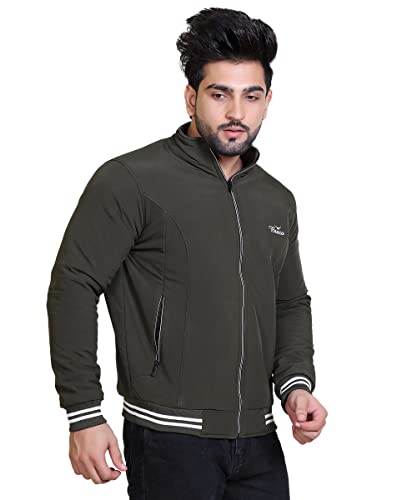 Image of Brazo Embrace both warmth and style Men's Solid Winter Wear Jacket - Stay fashionable and cozy in this must-have outerwear piece for the winter season.
