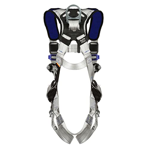 Image of 3M DBI-SALA ExoFit X100 Comfort Vest Retrieval Safety Harness Fall Protection, ANSI, OSHA, Shoulder and Back D-Rings, Padding on Back and Hips, Pass-through Chest Buckle, Tongue Leg Buckles, 1401156,S