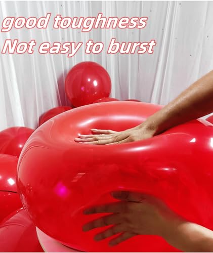 Image of 90 Pack Red Balloons 18 inch Red Latex Party big Balloon Bulk for Various Party Events Decorations