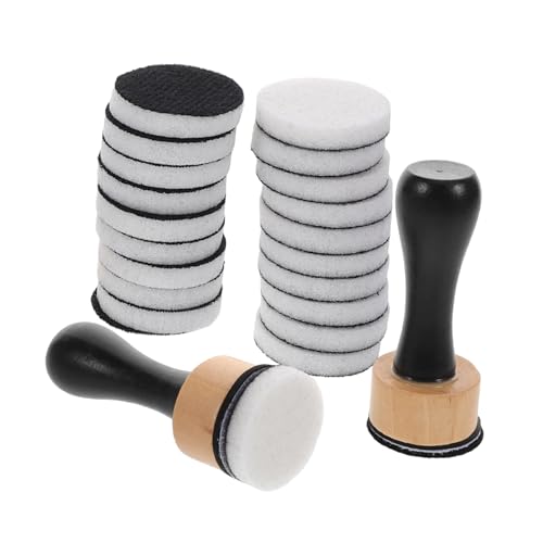 OSALADI 1Set DIY Stenciling Tools Handles Mushroom Head Sponges for Easy Coloring Painting Durable Foam Daubers for Art Crafts Invitations Labels