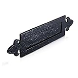 Fijaciones y accesorios: esta tradicional placa negra viene con dos tornillos de fijación y tuercas para asegurar la placa negra del buzón. La parte posterior de la placa antigua tiene dos puntos de fijación para que los tornillos pasen. Consulta las imágenes para ver las medidas.