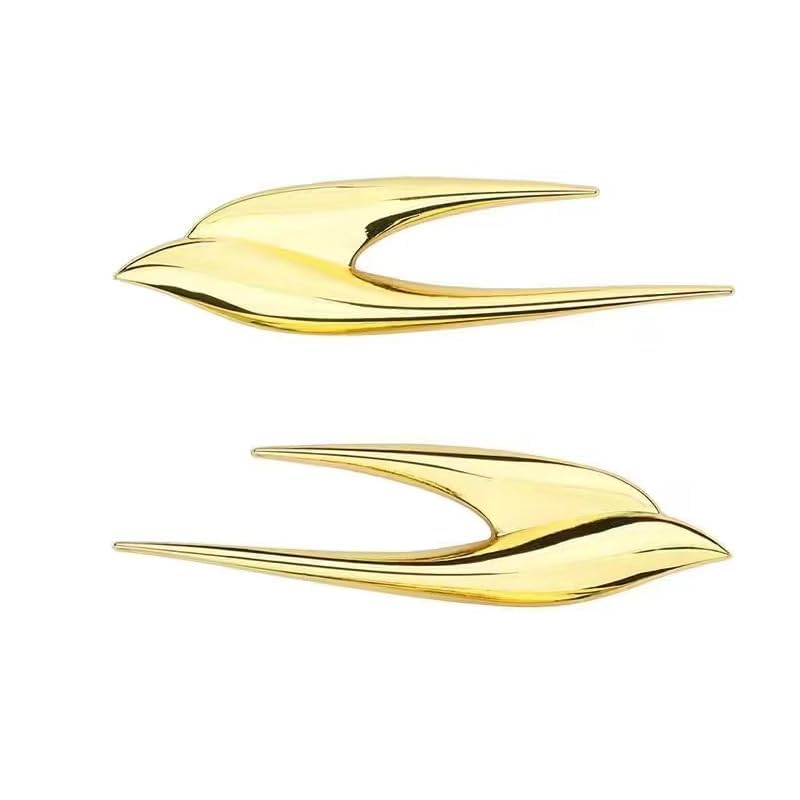 SANNIFA Coche Emblema para VW Beetle Cabrio 2005-2009,Insignia Logotipo Capó Delantero O Puerta del Maletero Pegatinas Logo Accesorios Coche,Gold