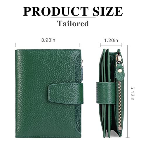 Image of FALAN MULE Small Wallet for Women Leather Bifold Compact RFID Blocking Small Womens Wallet Purse