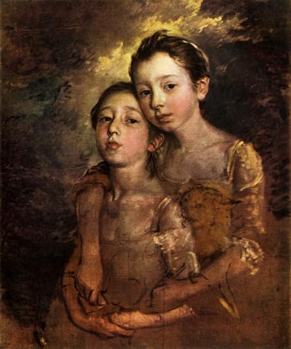 Cuadro de Gainsborough para sala de estar con le figlie del pittore en lienzo de 60x90cm
