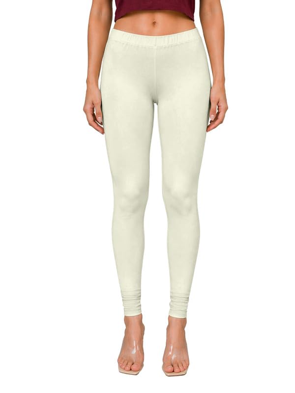 Image of TRENDMALLS Women's Microfiber Elastane Stretch Soft Churidar Length Leggings with Ultrasoft Waistband