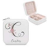 UTOTEBAG Custom Jewelry Box Personalized Bridesmaid Jewelry Travel Case Leather Small Jewelry Organi