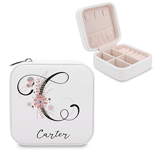 Utotebag Custom Jewelry Box Personalized Bridesmaid Jewelry Travel Case Leather Small Jewelry Organizer Box Birthday Gifts For Women Maid Of Honor Gifts Mom Birthday Gifts #TOP15
