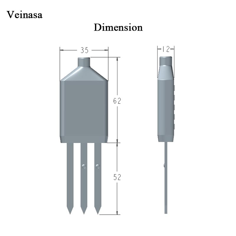 XS-MT10A-SDI12 Multi-Parameter Soil Sensor Moisture EC 0-20000us/cm Temp IP68 FDR Soil EC Soil Moisture Sensor 2m Cable