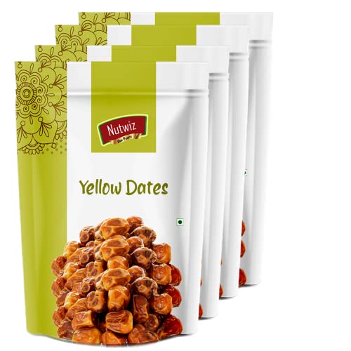 Image of Nutwiz Premium Dates (Yellow Dates /Peela Khajoor, 1000G), Fresh